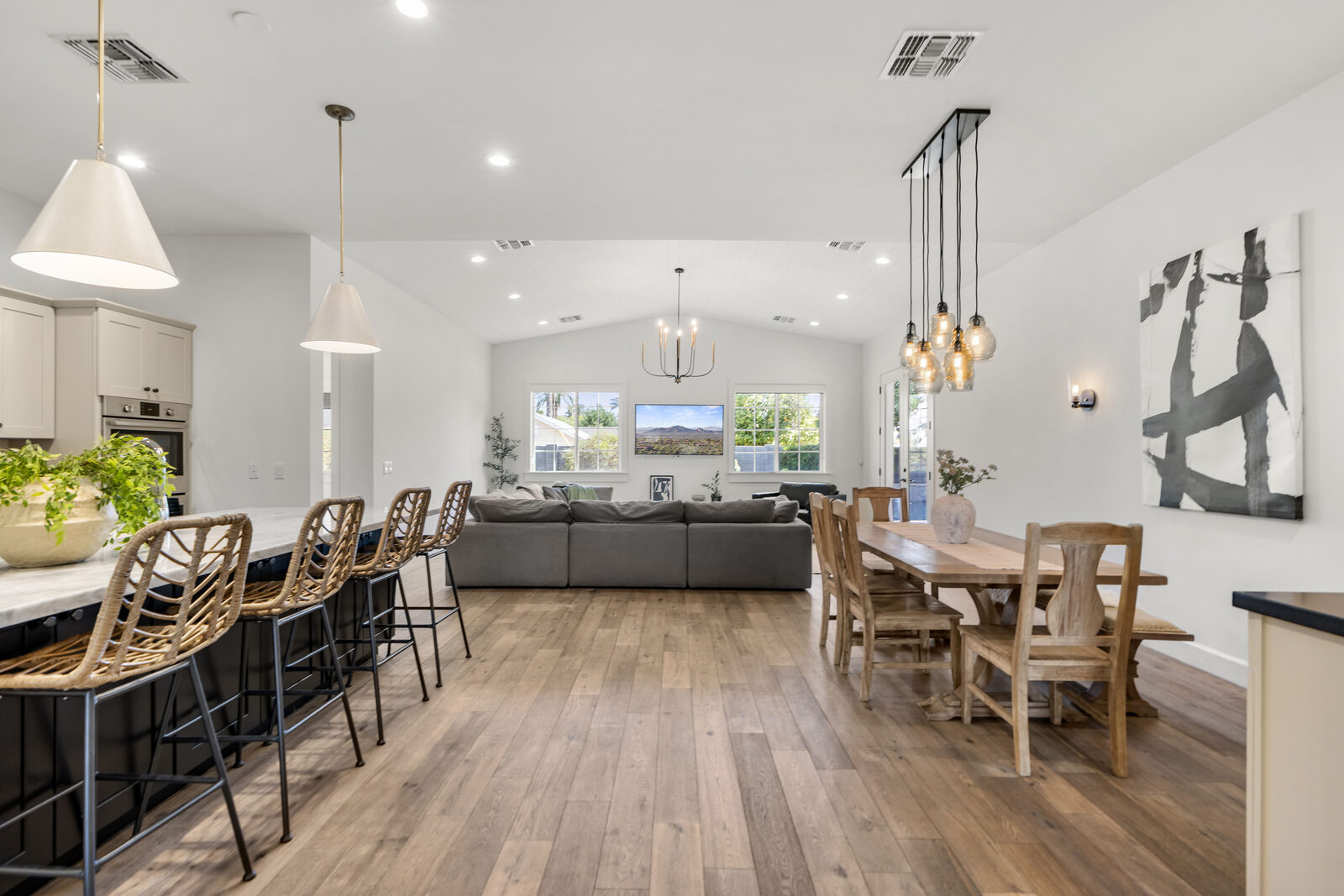 The chef's kitchen at The Grove, built for group meals
